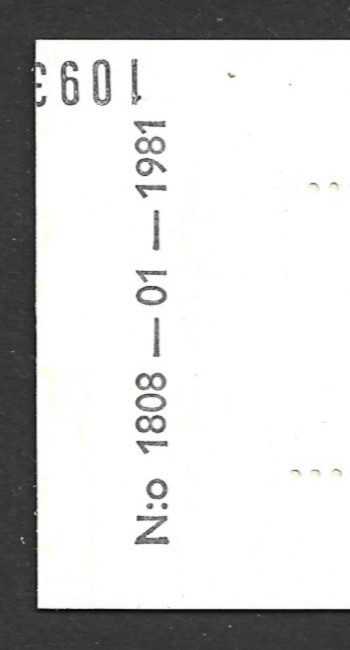 Automaattivihko AV 9 I tl 1808 -01 -1981 yEG tarkastusluku
