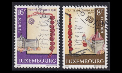 Luxemburg 1052-3 o Europa historiallisia tapahtumia (1982)