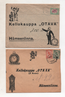 Firmakuoret 2 kpl. Molemmissa merkeissä hammastesiirtymät