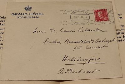 Lauri Relanderille kirje