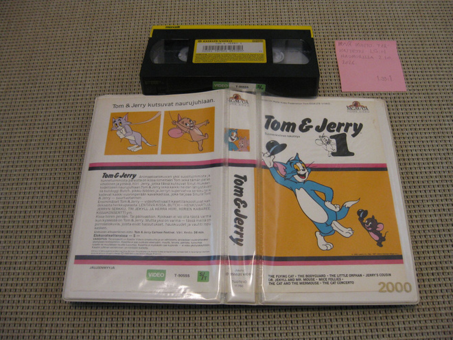 Tom & Jerry 1-VHS (FIx, Esselte Videon Valkokantiset)