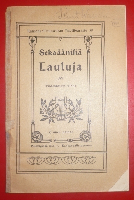 Sekaäänisiä Lauluja  - Kansanvalistusseuran Nuottivarasto