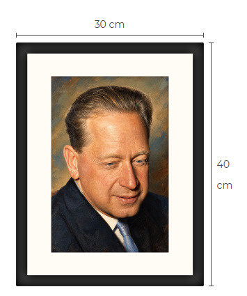 Uusi Dag Hammarskjöld art print kehystetty 30 cm x 40 cm