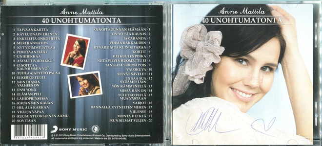 ANNE MATTILA . 2 CD-LEVYÄ . 40 UNOHTUMATONTA - NIMMARILLA