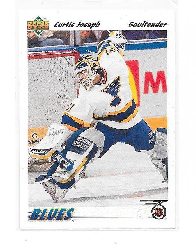 1991-92 Upper Deck #139 Curtis Joseph St Louis Blues MV