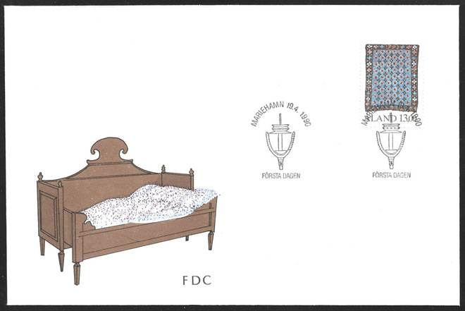 FDC Åland 1990 Yleismerkit Ryijy  LaPe  ÅL 041
