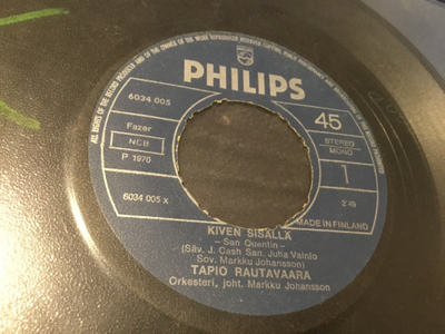 Tapio Rautavaara Kiven sisällä single Cashia 1970 Philips