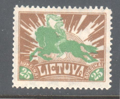 Liettua 1921 Mi 90 liimakkeellisena.