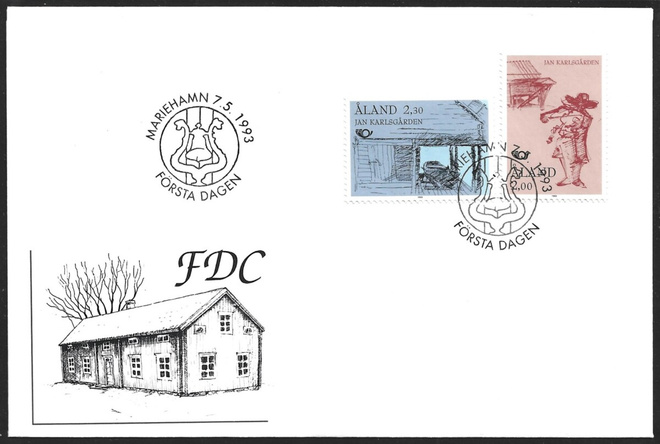 FDC Åland 1993 Pohjola - Ulkoilmamuseo LaPe ÅL  070-071