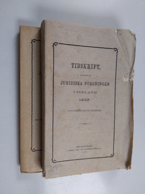 Tidskrift utgifven af Juridiska föreningen i Finland 1907...