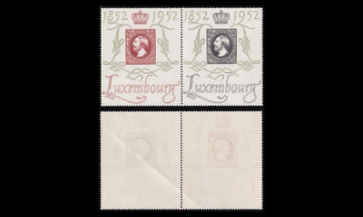 Luxemburg 488-9 ** Postimerkki 100v laskos (1952)
