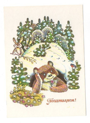 KARHU herää talviunesta, jänikset katsovat #721