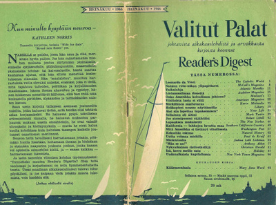1946 HEINÄKUU VALITUT PALAT JOHTAVISTA AIKAKAUSLEHDISTÄ JA A