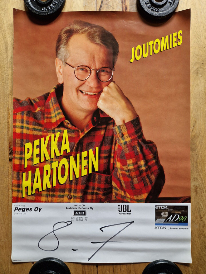 Pekka Hartonen joutomies keikkajuliste 60 x 42 cm