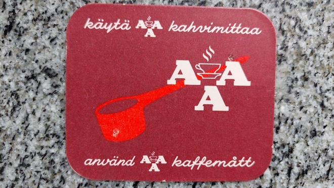 Kahvilappu - AAA, käytä AAA kahvimittaa
