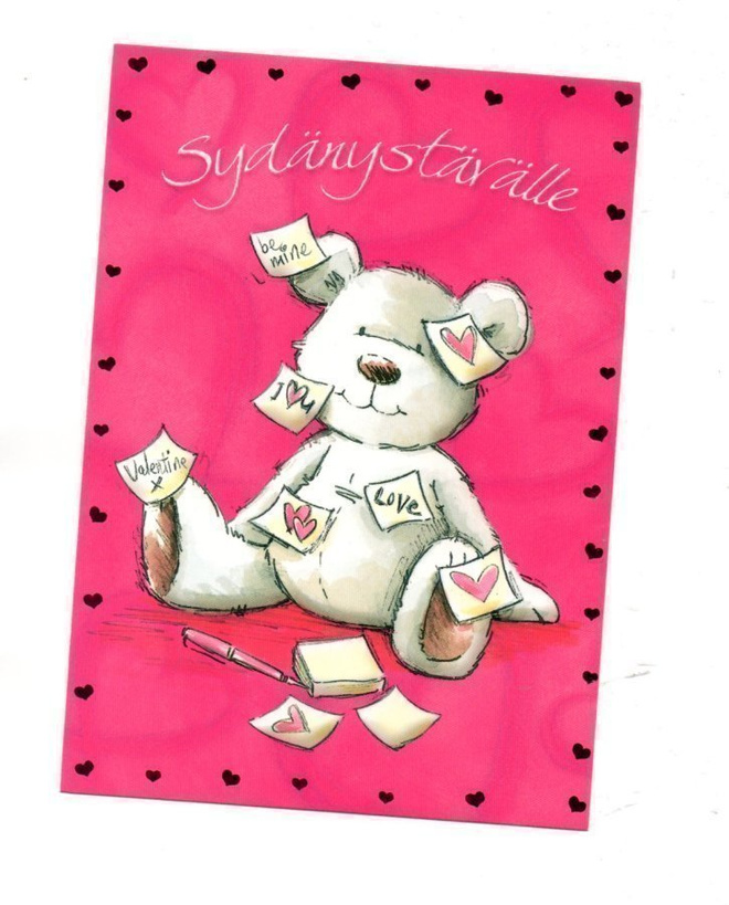 NALLE...."°SYDÄNYSTÄVÄLLE°" -KORTTI / Käyttämätön