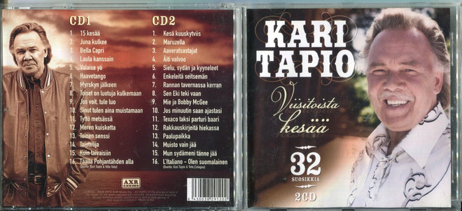 KARI TAPIO . 2 CD-LEVYÄ . VIISITOISTA KESÄÄ 32 SUOSIKKIA