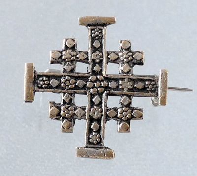 Vanha  Jerusalem Cross rintakoru, hopea