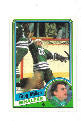 1984-85 OPC #75 Greg Millen , Hartford Whalers MV