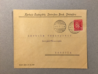 Firmakuori, Karhula Osakeyhtiö 1938