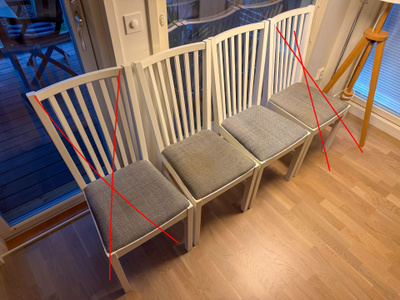 Ikea NORRNÄS tuoli (valkoinen) (2 kpl)