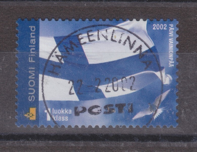 1 lk Suomenlippu loistoleimaisena.
