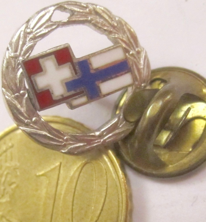 VANHA  Merkki Suomi Sveitsi Liput Hopeaa