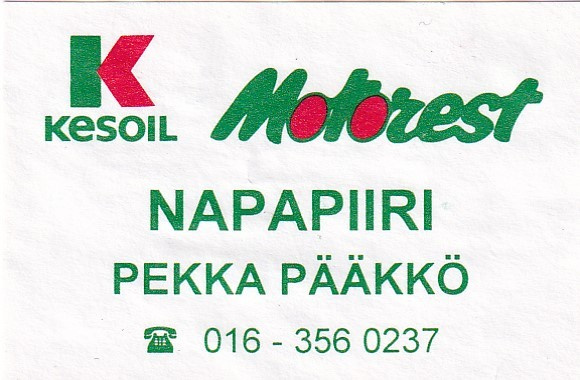 Napapiiri, Motorest Pekka Pääkkö      7/6