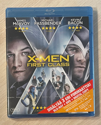 X-Men: First Class (2011) Blu-ray + DVD (UUSI)