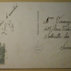Nuori leidi ja onnittelukukat, ranskalainen väripk, p. 1924 - pikkukuva 2
