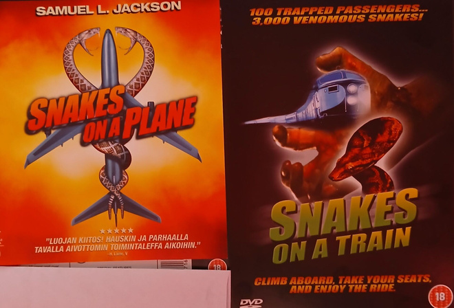 Snakes on a plane + Snakes on a train