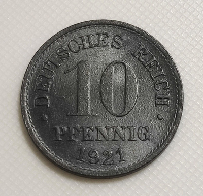 Saksa 10 Pfennig 1921