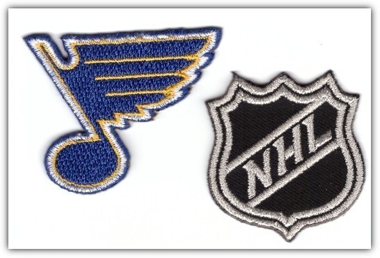 NHL - St. Louis Blues ja NHL -kangasmerkit / hihamerkit