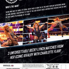 ww:becky lynch iconic matches	(73 000)	UUSI	-GB-		DVD - pikkukuva 2