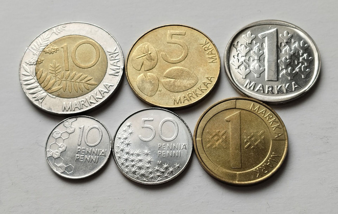 10 p - 10 mk,  v. 1993, circ+unc