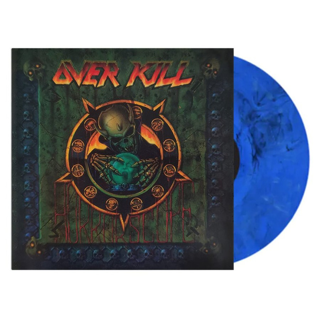OVER KILL : Horrorscope - LP, LTD, Blue Marble Vinyl, uusi