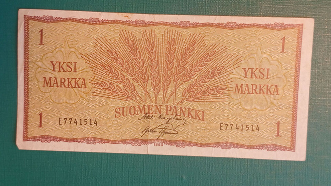 SUOMI 1mk.1963  1 kpl  HUOMAA   E  kirjain .  katso ..