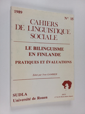 Cahiers de linguistique sociale 15/1989