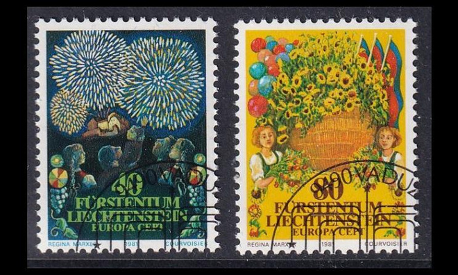 Liechtenstein 764-5 o Europa kansanperinne (1981)