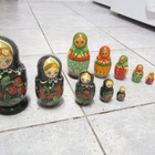 2 VANHAA MATRYOSHKA NUKKEA 70 LUVULTA - pikkukuva 1