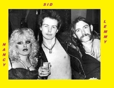LEMMY  SID  NANCY  --- postikortti  9cm x 13cm   (#1)