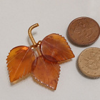 Syksyn lehdet, meripihka solki, rintakoru, Baltic Amber - pikkukuva 5