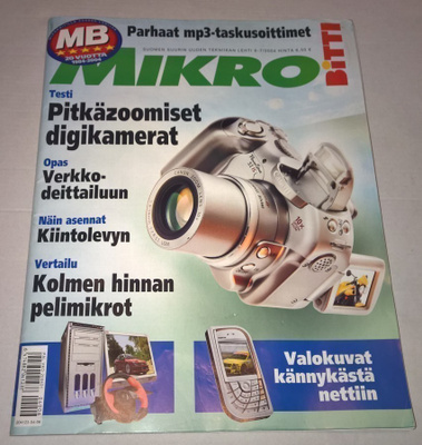 MIKROBITTI LEHTI 6-7/2004 ESIM.PITKÄ ZOOMISET DIGIKAMERAT