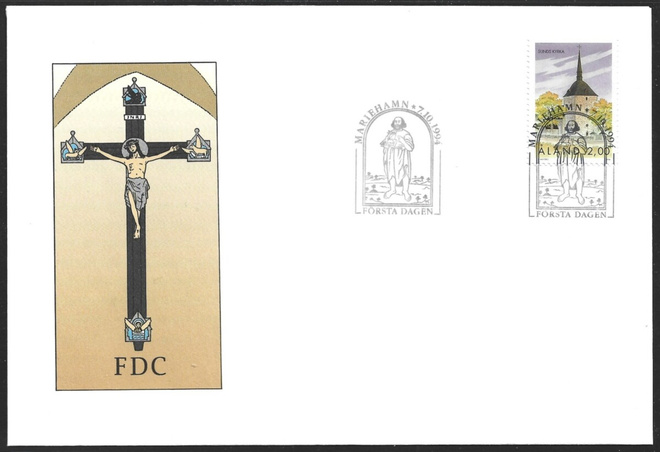 FDC Åland 1994 Sundin kirkko  LaPe ÅL 091