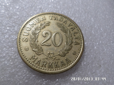 20  mk  1936    kulkematon   komea raha,
