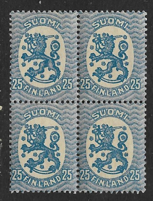 Saarinen 0,25mk 1917 (LAPE 4x71) ** nelilö