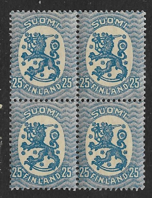 Saarinen 0,25mk 1917 (LAPE 4x71) ** nelilö