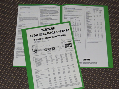 1990 Sisu SM CAKH 8x2 esite - KUIN UUSI - kuorma-auto truck