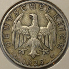 Saksa. 2 reichsmark 1925A. Hopea 0.500 10g. - pikkukuva 1