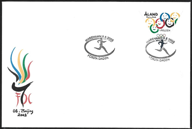 FDC Åland 2008  Olympialaiset  LaPe ÅL 293